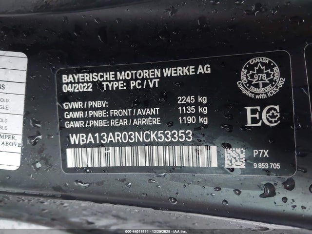 2022 BMW M440I WBA13AR03NCK53353 Photo 8