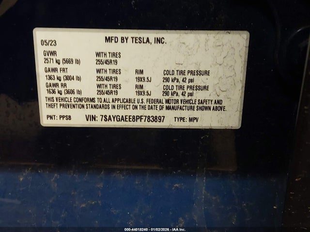 2023 TESLA MODEL Y 7SAYGAEE8PF783897 Photo 8