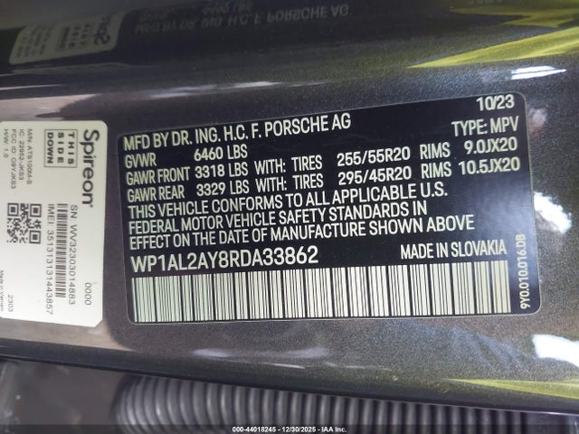 2024 PORSCHE CAYENNE WP1AL2AY8RDA33862 Photo 8