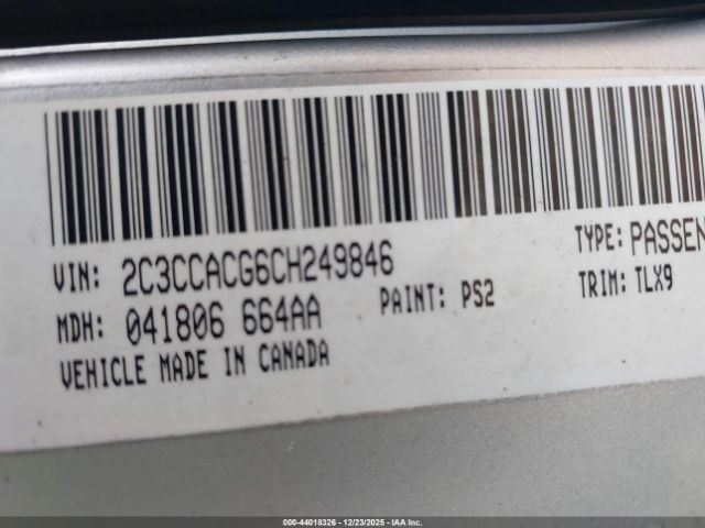 2012 CHRYSLER 300 2C3CCACG6CH249846 Photo 8