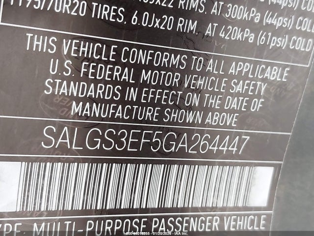 2016 LAND ROVER RANGE ROVER SALGS3EF5GA264447 Photo 8