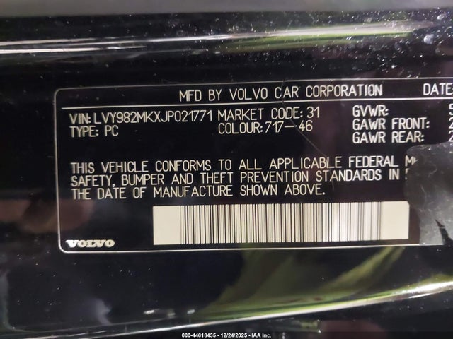 2018 VOLVO S90 LVY982MKXJP021771 Photo 8