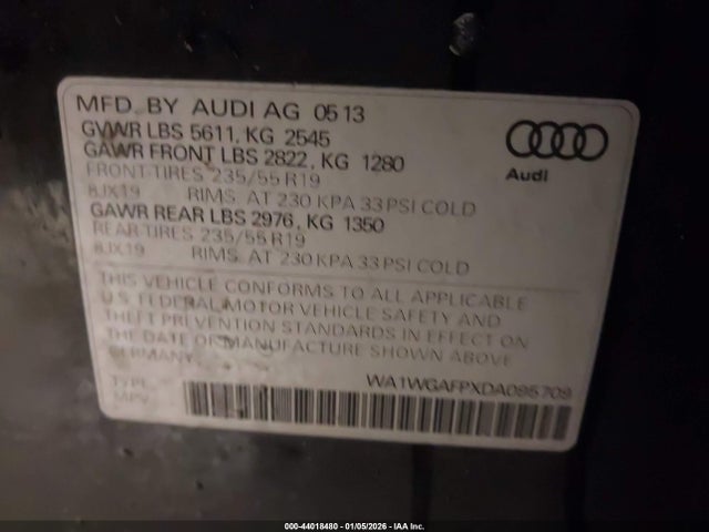 2013 AUDI Q5 WA1WGAFPXDA095709 Photo 8