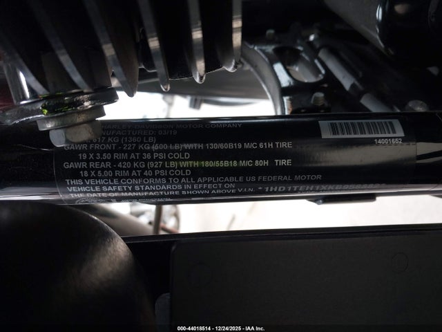2019 HARLEY-DAVIDSON FLHTKSE 1HD1TEH1XKB958882 Photo 9
