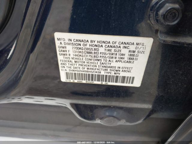 2011 ACURA MDX 2HNYD2H49BH523438 Photo 8