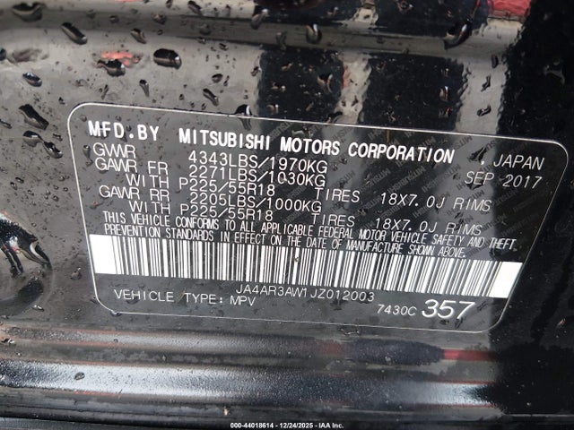 2018 MITSUBISHI OUTLANDER SPORT JA4AR3AW1JZ012003 Photo 8