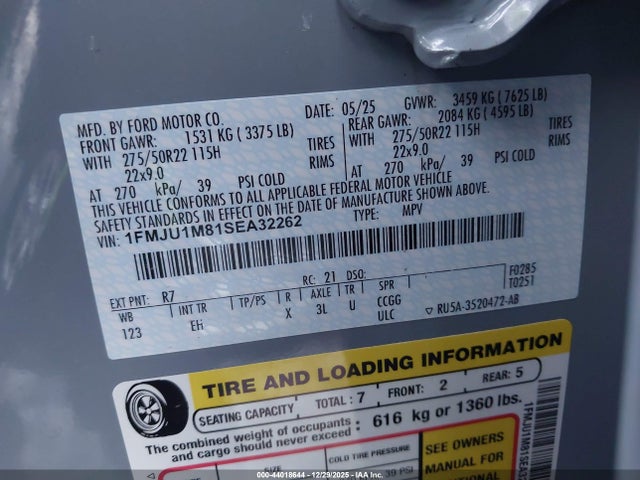 1FMJU1M81SEA32262 Ford Expedition Platinum