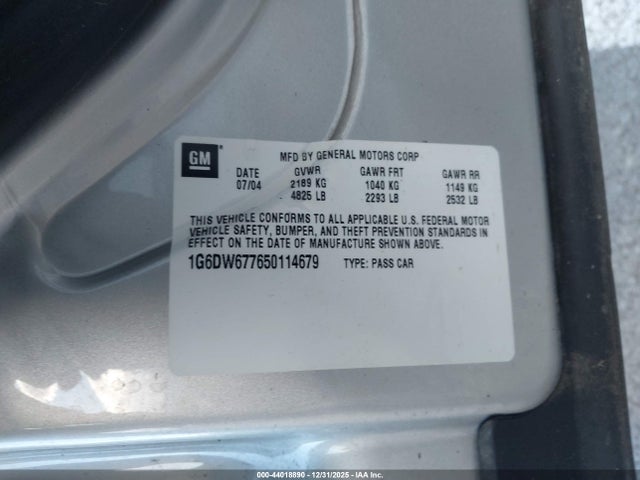 2005 CADILLAC STS 1G6DW677650114679 Photo 8