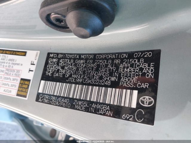 2021 TOYOTA PRIUS JTDL9MFU5M3023248 Photo 8