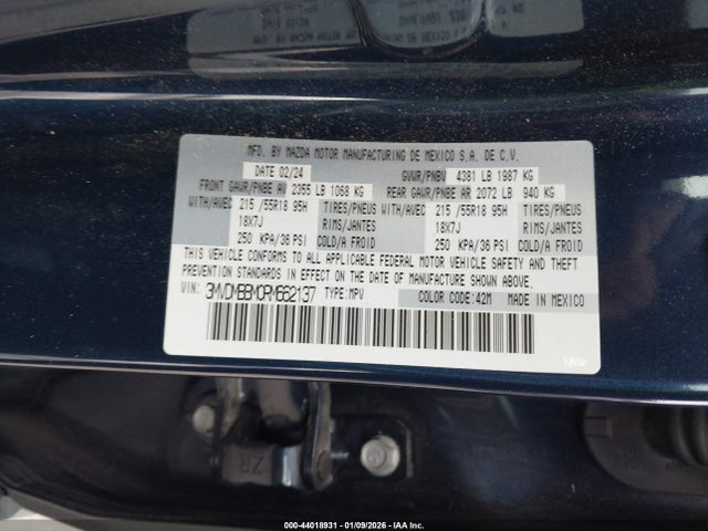 Aukcja sprzedaży 2024 Mazda Cx-30 2.5 S Select Sport, vin: 3MVDMBBM0RM662137, numer aukcji: 44018931