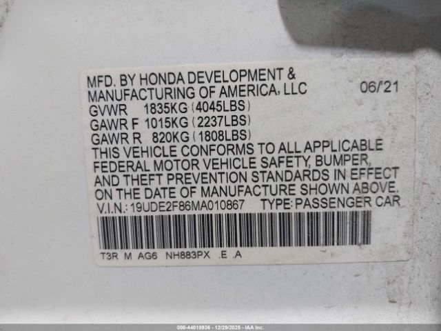 2021 ACURA ILX 19UDE2F86MA010867 Photo 8