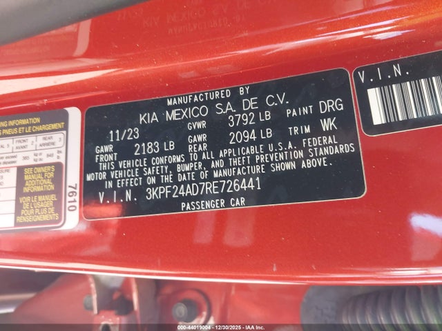 KIA Forte Lxs 2024 3KPF24AD7RE726441 Image 9