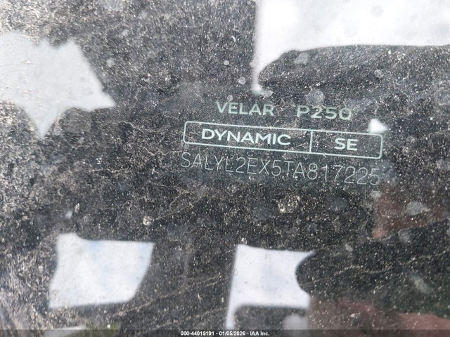 44019191 :رقم المزاد ، SALYL2EX5TA817225 vin ، 2026 Land Rover Range Rover Velar P250 Dynamic Se مزاد بيع