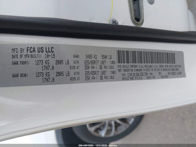 Jeep Cherokee Latitude Plus 4x4 2020 1C4PJMLB0LD551784 Image 9