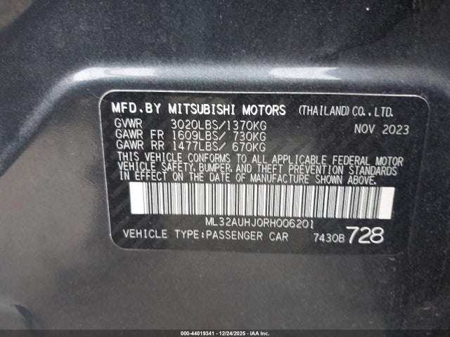 2024 MITSUBISHI MIRAGE ML32AUHJ0RH006201 Photo 8