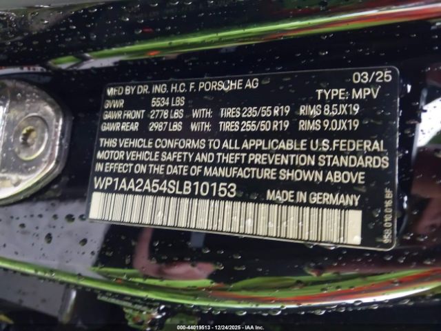 2025 PORSCHE MACAN WP1AA2A54SLB10153 Photo 8