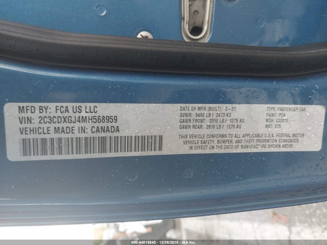 2021 DODGE CHARGER 2C3CDXGJ4MH568959 Photo 8