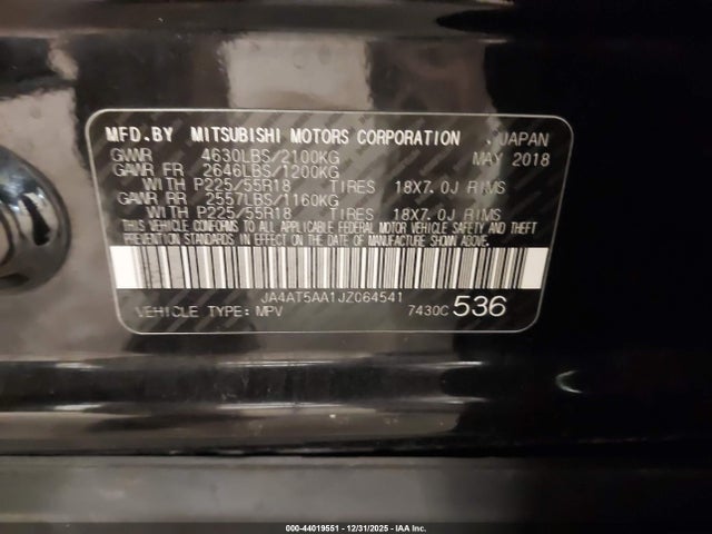 2018 MITSUBISHI ECLIPSE CROSS JA4AT5AA1JZ064541 Photo 8