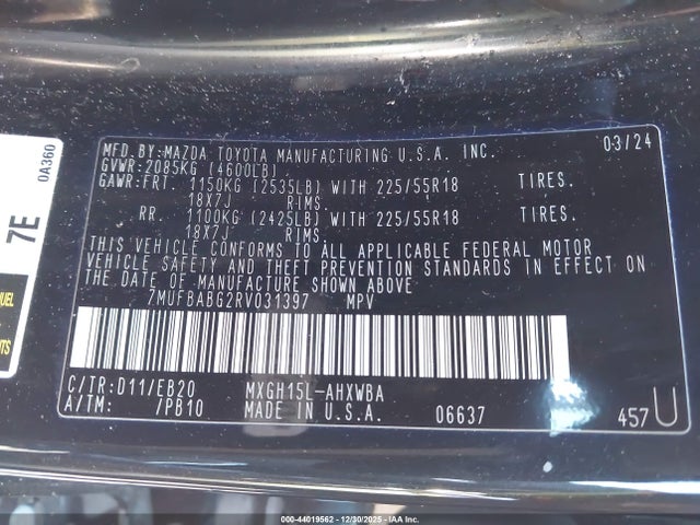 2024 TOYOTA COROLLA CROSS HYBRID 7MUFBABG2RV031397 Photo 8