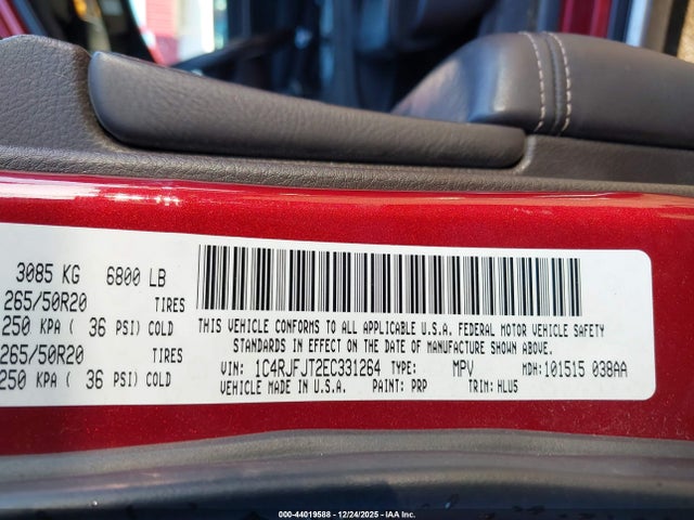 2014 JEEP GRAND CHEROKEE 1C4RJFJT2EC331264 Photo 8