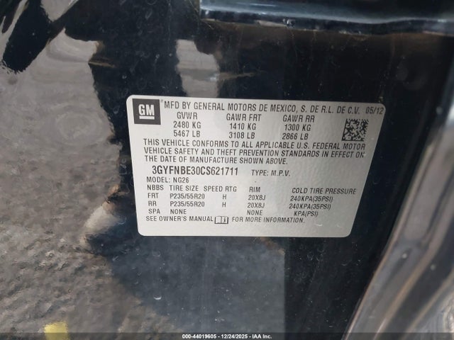 2012 CADILLAC SRX 3GYFNBE30CS621711 Photo 8