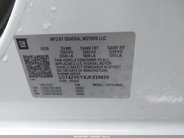 1GT42YEYXJF219829 GMC Sierra 3500hd Denali