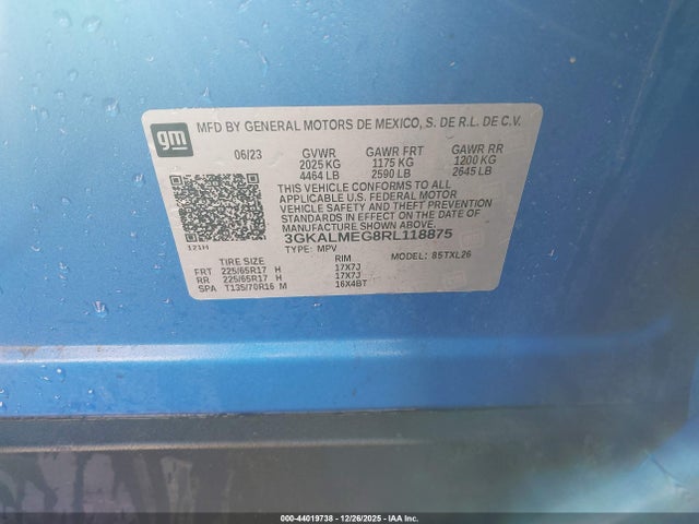 Продажа на аукционе авто 2024 Gmc Terrain Fwd Sle, vin: 3GKALMEG8RL118875, номер лота: 44019738