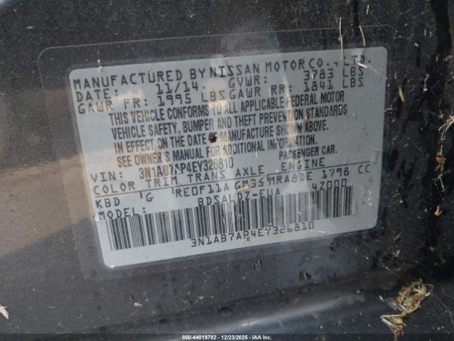 2014 NISSAN SENTRA 3N1AB7AP4EY326810 Photo 8