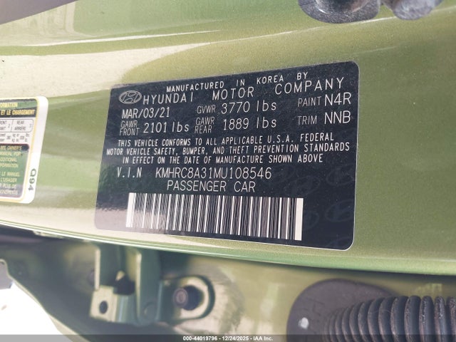 2021 HYUNDAI VENUE KMHRC8A31MU108546 Photo 8