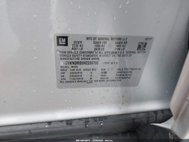 2017 CADILLAC XT5 1GYKNDRS5HZ239793 Photo 8