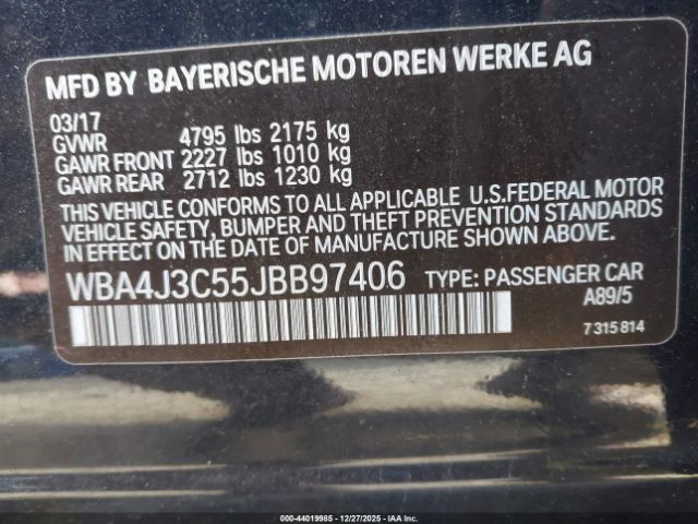 2018 BMW 430I GRAN COUPE WBA4J3C55JBB97406 Photo 8