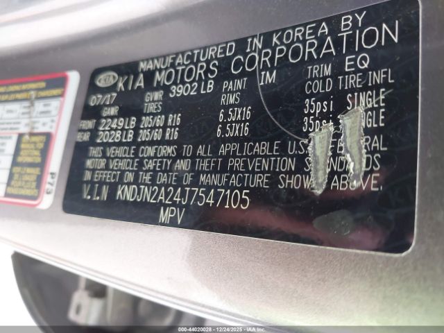 2018 KIA SOUL KNDJN2A24J7547105 Photo 8