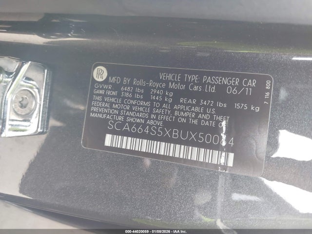 2011 ROLLS-ROYCE GHOST SCA664S5XBUX50064 Photo 8