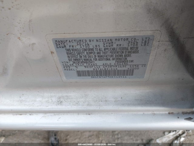 Nissan Versa 1.6 Sv 2017 3N1CN7AP9HK415411 Image 9