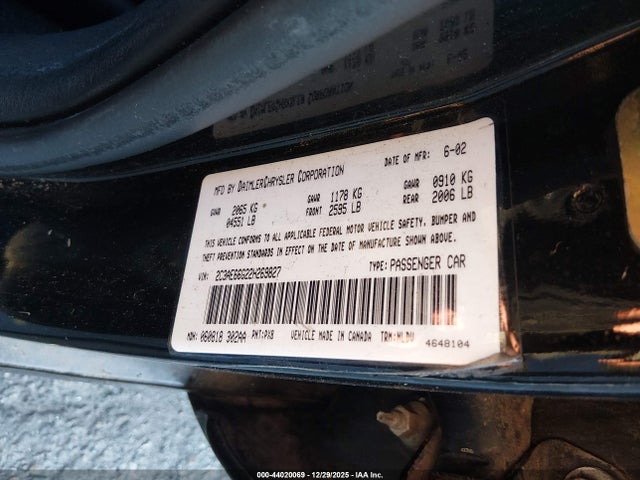 2002 CHRYSLER 300M 2C3AE66G22H269827 Photo 8