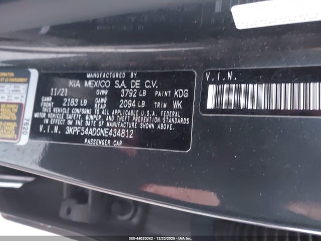 KIA Forte Gt-line 2022 3KPF54AD0NE434812 Image 9