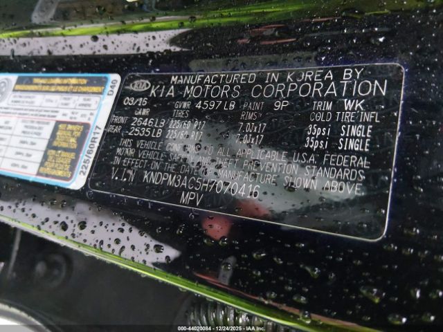 2017 KIA SPORTAGE KNDPM3AC5H7070416 Photo 8