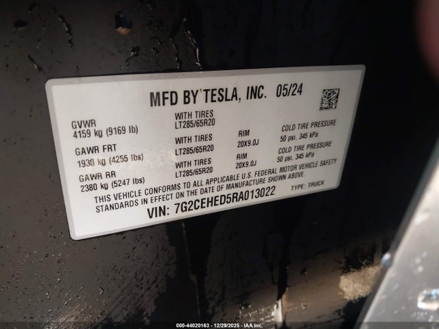 2024 TESLA CYBERTRUCK 7G2CEHED5RA013022 Photo 8