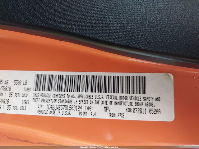 2013 JEEP WRANGLER UNLIMITED 1C4BJWEG7DL503124 Photo 8