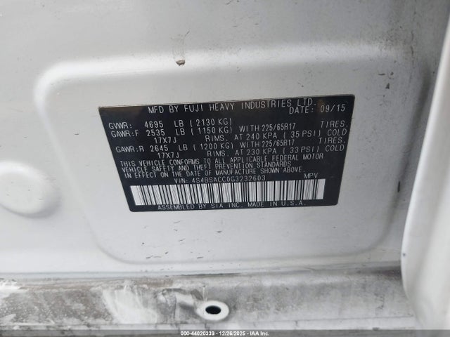 4S4BSACC0G3232603 Subaru Outback 2.5i Premium