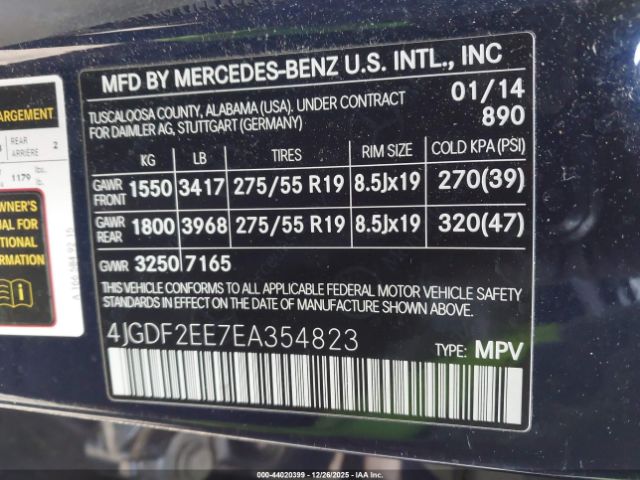 2014 MERCEDES-BENZ GL 350 BLUETEC 4JGDF2EE7EA354823 Photo 8