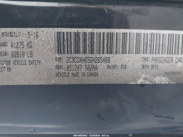2C3CDXHG5GH265468 Dodge Charger Sxt