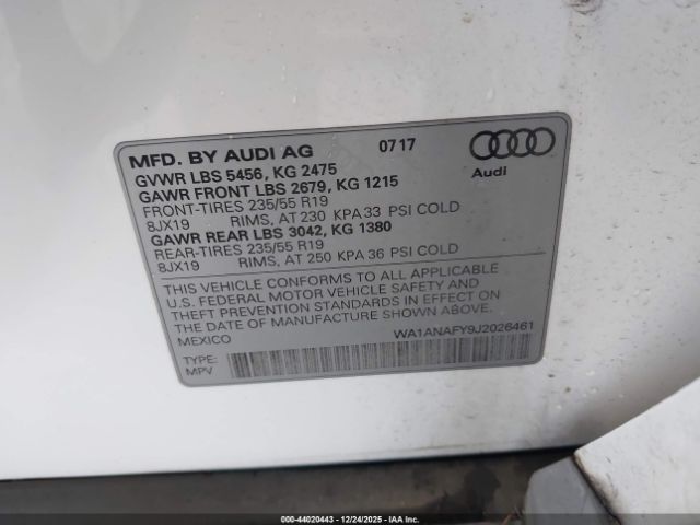 2018 AUDI Q5 WA1ANAFY9J2026461 Photo 8
