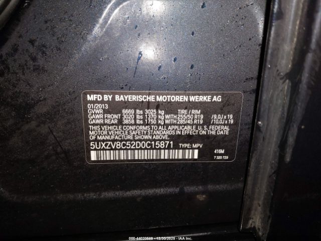 2013 BMW X5 5UXZV8C52D0C15871 Photo 8