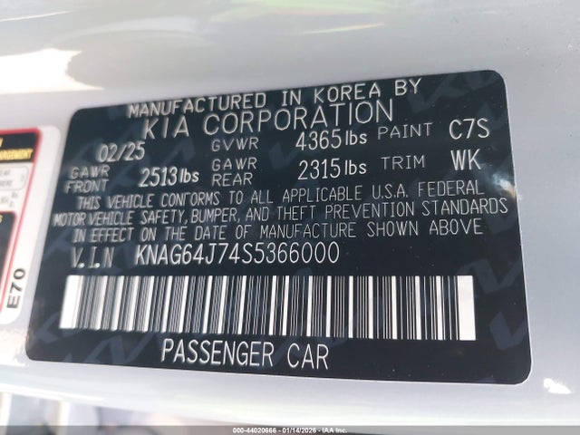 KIA K5 Gt-line 2025 KNAG64J74S5366000 Image 9