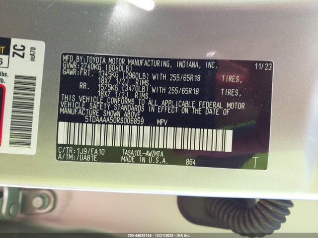 Toyota Grand Highlander Xle 2024 5TDAAAA50RS006859 Image 9