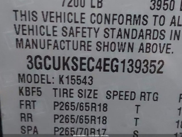 Chevrolet Silverado 1500 2lz 2014 3GCUKSEC4EG139352 Image 9
