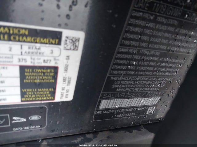 SALWR2SE9LA709537 Land Rover Range Rover Sport Hse Dynamic