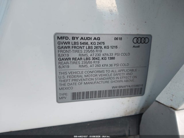 2018 AUDI Q5 WA1BNAFY4J2206015 Photo 8