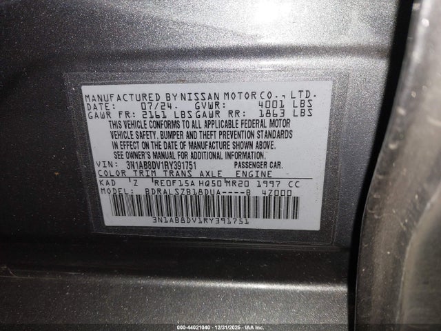 Nissan Sentra Sr Xtronic Cvt 2024 3N1AB8DV1RY391751 Image 9
